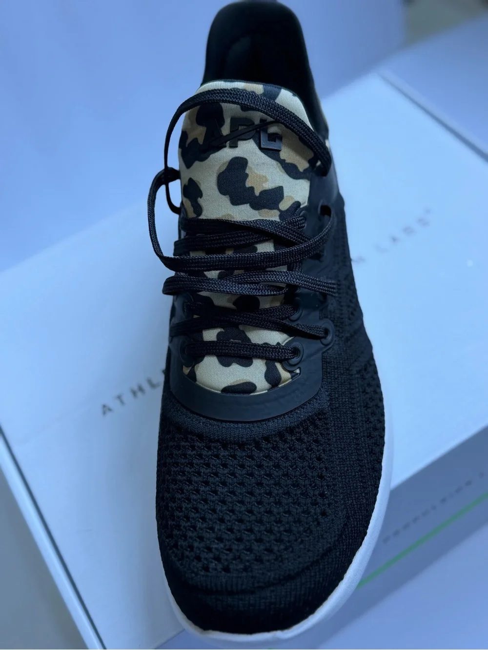 APL Women's Techloom Tracer - Black with Tan Leopard Accent Sneakers - Picture 2 of 6